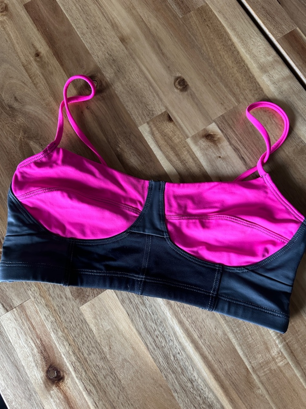 Onzie Hot Pink and Black Sports Bralette